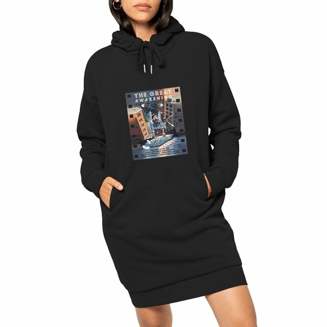 Image front ❀ Robe Sweat Lourde à Capuche Femme ~Premium+ ✦ THE GREAT AWAKENING [🌐 EN] ✨
