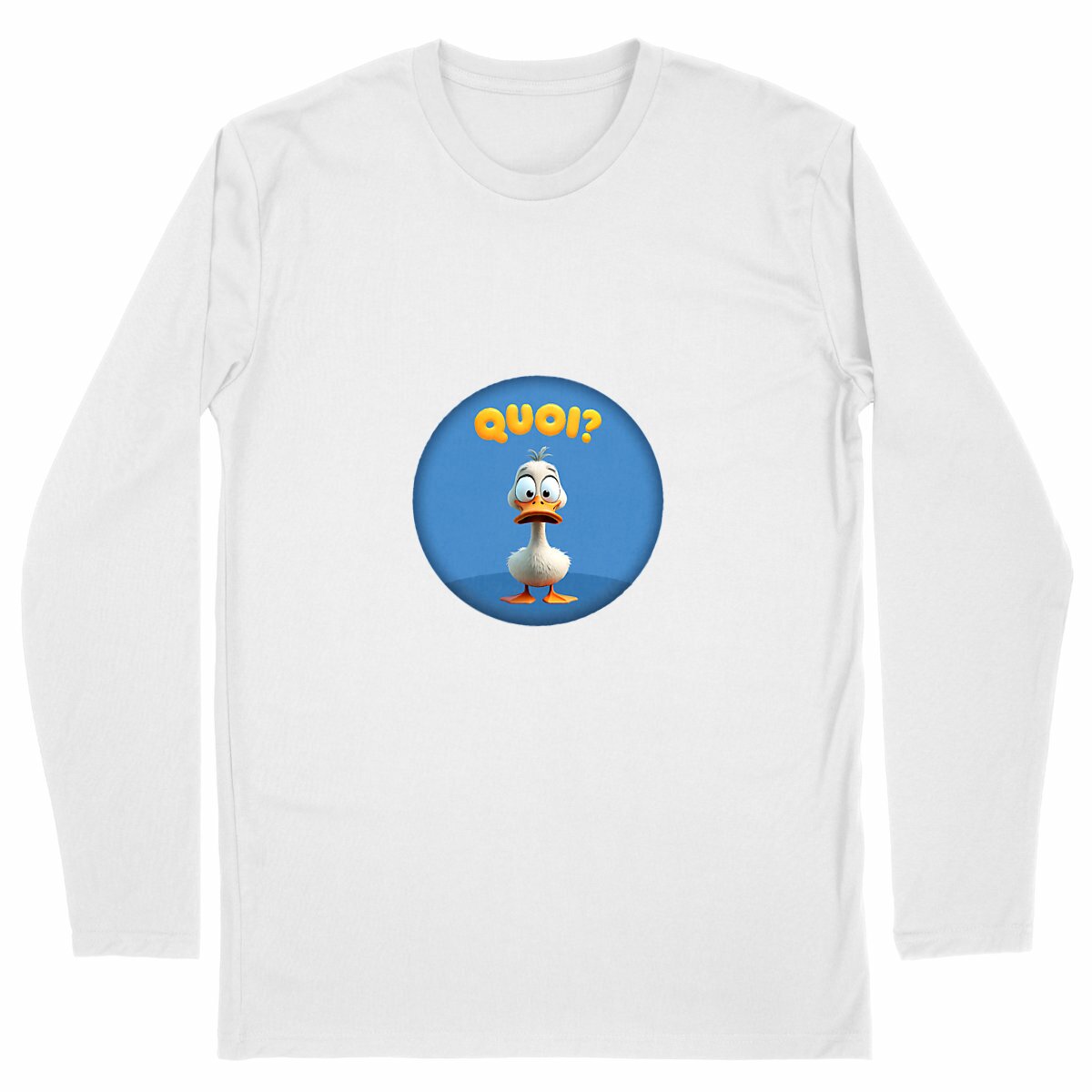 Image back ❀ T-Shirt Classique Mi-Épais Homme Manches Longues ~Premium ✦ PETIT CANARD [🌐 FR] ✨