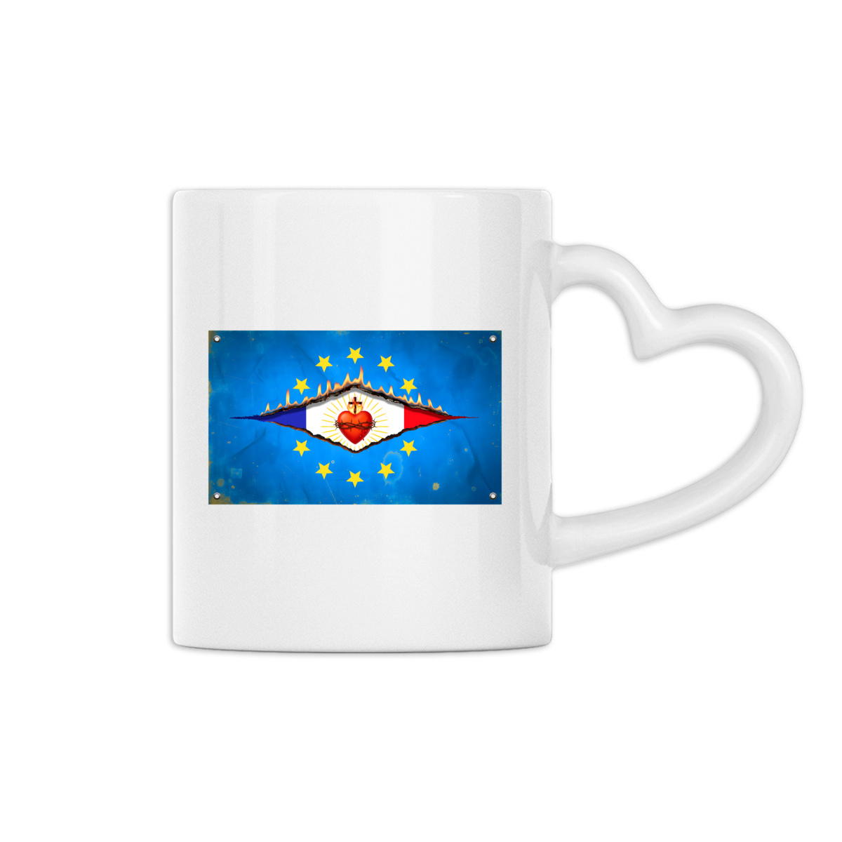 Image back ❀ Mug Céramique Avec Ance En Forme De Cœur Imprimé Sur Chaque Côté ~Premium ✧ DÉCHIRURE FRANCE/EUROPE [🌐 FR] ✨