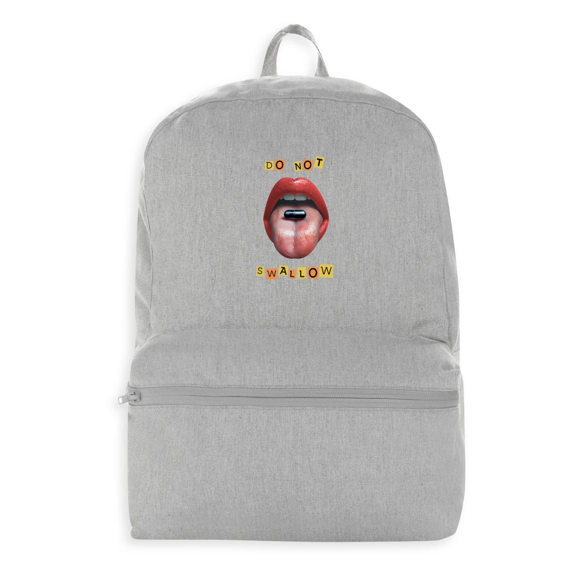 Image front ❀ Sac à dos 100% Recyclé ~Premium+ ✦ BLACK PILL - NE PAS AVALER [🌐 EN] ✨