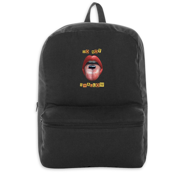 Image back ❀ Sac à dos 100% Recyclé ✦ BLACK PILL - NE PAS AVALER [🌐 EN] ✨