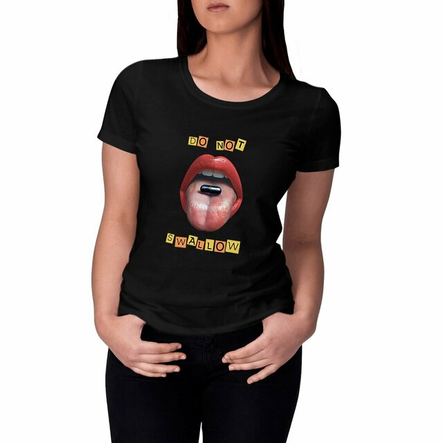 Image front ❀ T-Shirt Léger Classique Femme ~Change ✦ BLACK PILL - NE PAS AVALER [🌐 EN] ✨