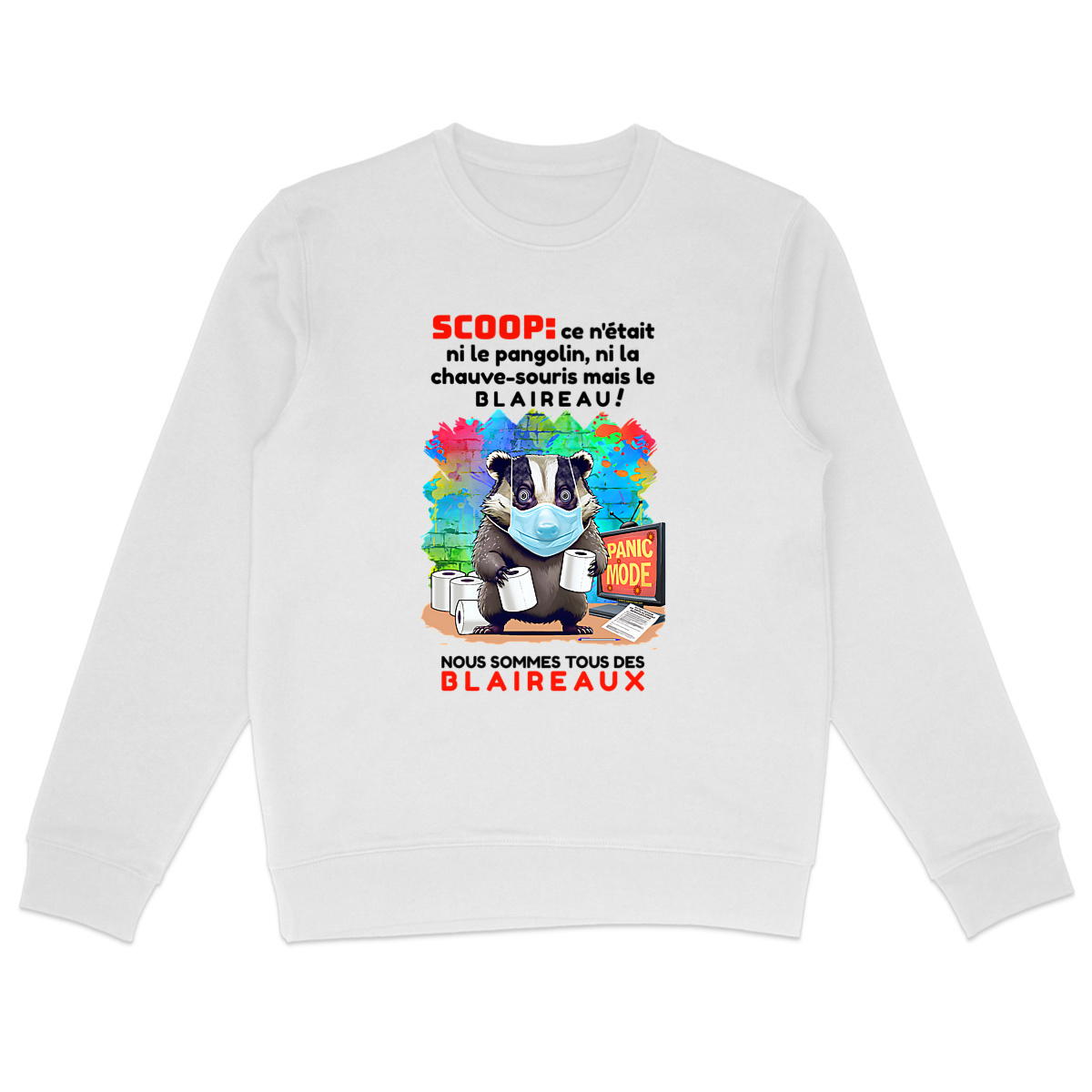 Image back ❀ Sweat-Shirt Standard Unisexe ~Premium ✦ PANIC MODE [🌐 FR] ✨