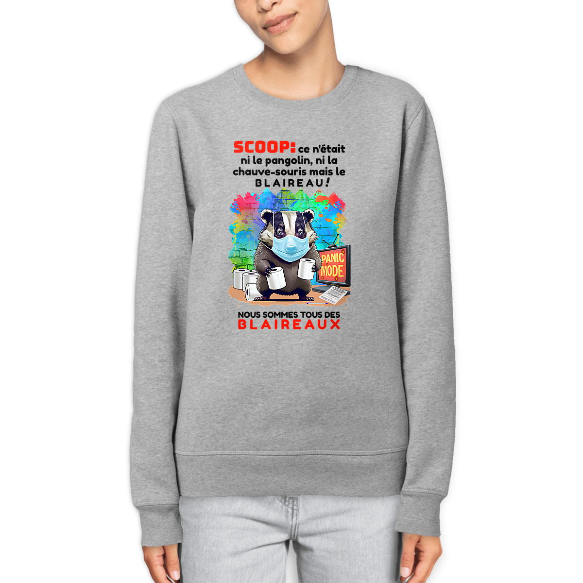 Image front ❀ Sweat-Shirt Standard Unisexe ~Premium ✦ PANIC MODE [🌐 FR] ✨