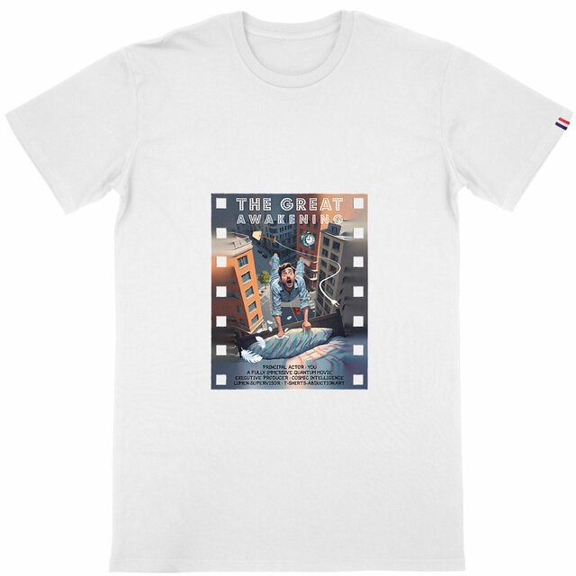 Image back ❀ T-Shirt Mi-Épais Homme Made in France ~Premium+ ✦ THE GREAT AWAKENING [🌐 EN] ✨