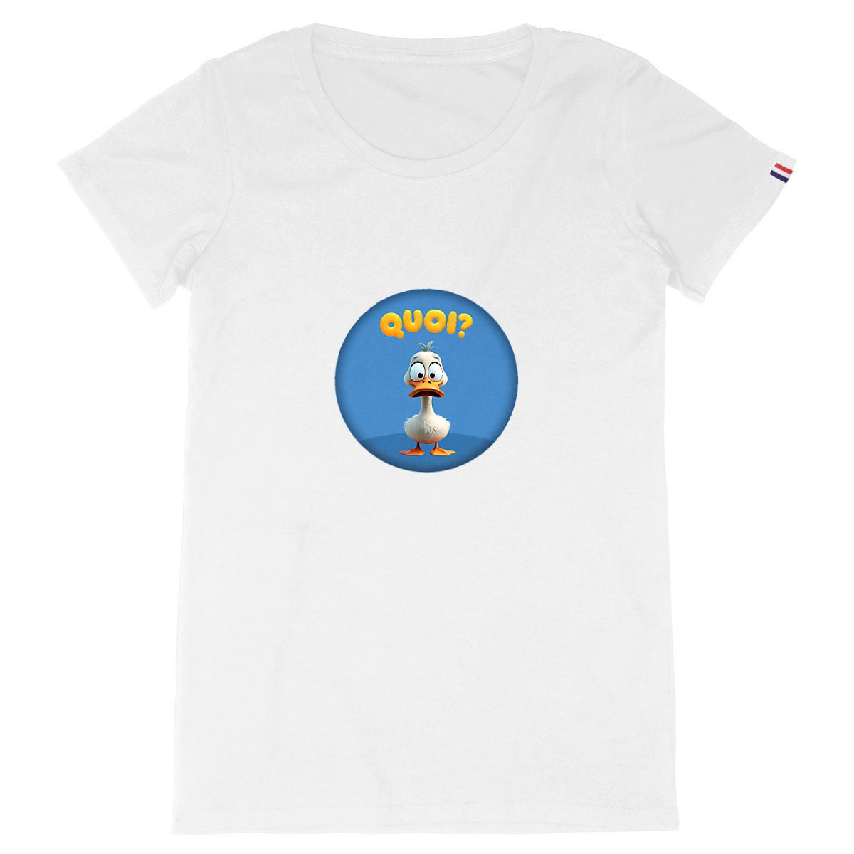 Image back ❀ T-Shirt Mi-Épais Femme Made in France ~Premium+ ✦ PETIT CANARD [🌐 FR] ✨