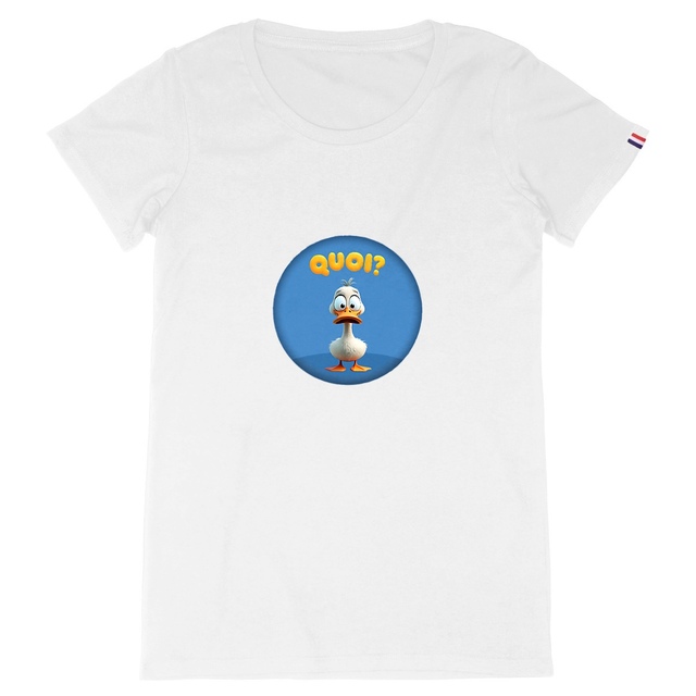 Image back ❀ T-Shirt Mi-Épais Femme Made in France ~Premium+ ✦ PETIT CANARD [🌐 FR] ✨