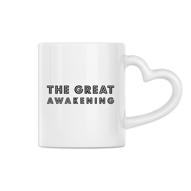 Image back ❀ Mug Céramique Avec Ance En Forme De Cœur Imprimé Sur Chaque Côté ~Premium ✦ THE GREAT AWAKENING [🌐 EN] ✨