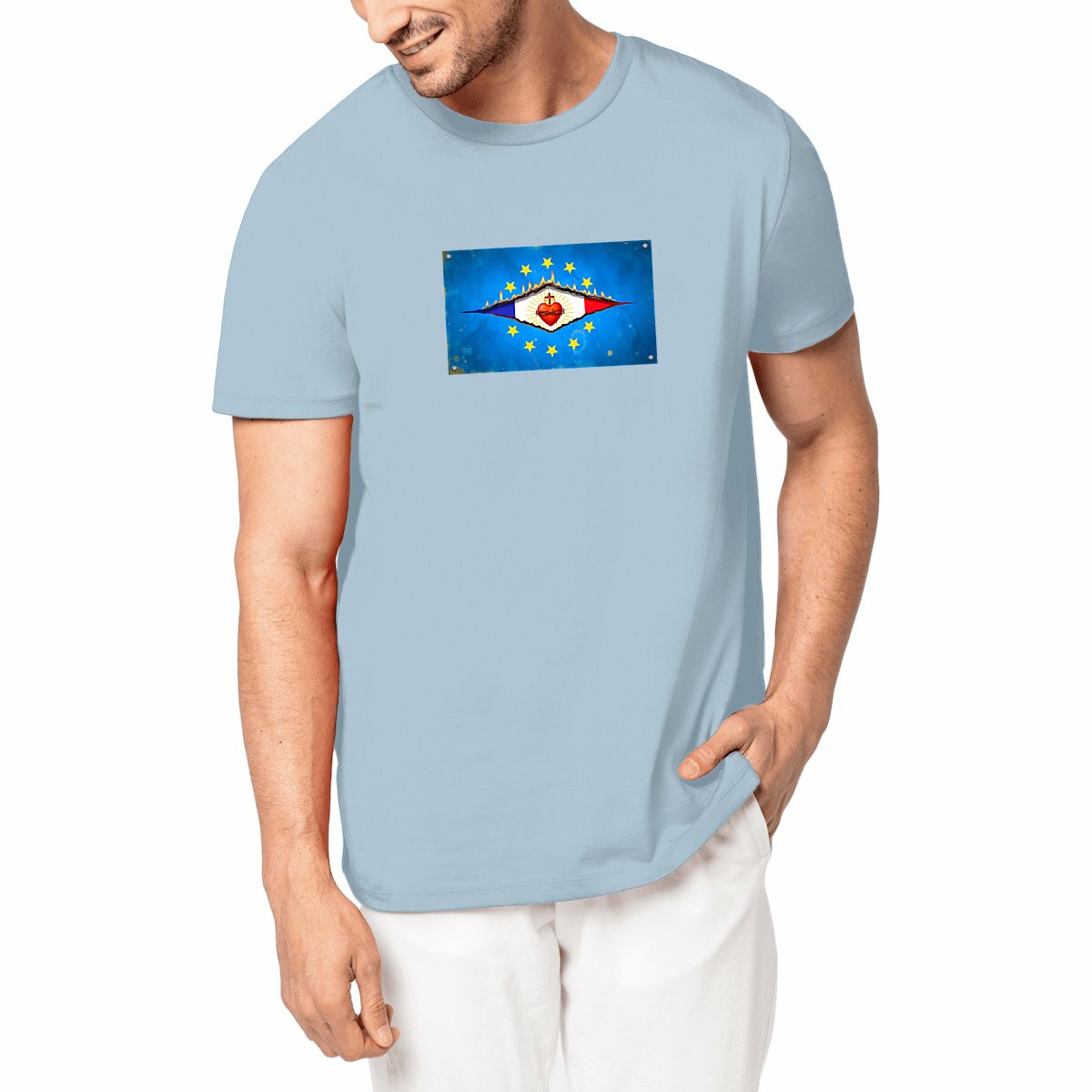 Image front ❀ T-Shirt Unisexe Mi-Épais Made in Portugal ~Premium ✧ DÉCHIRURE FRANCE/EUROPE [🌐 FR] ✨