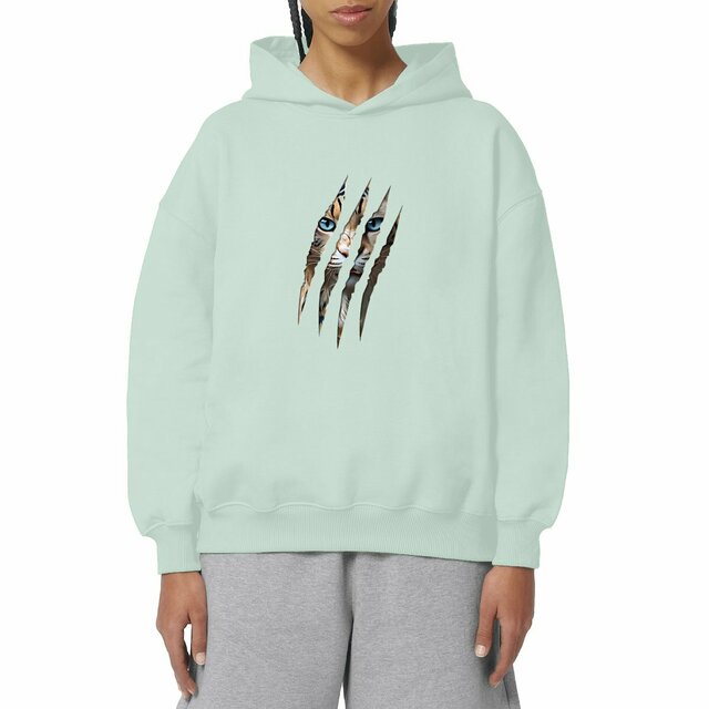 Image front ❀ Sweat-Shirt Standard à Capuche Unisexe Oversize ~Premium+ ✦ LA GRIFFE DU CHAT [🌐 INT] ✨