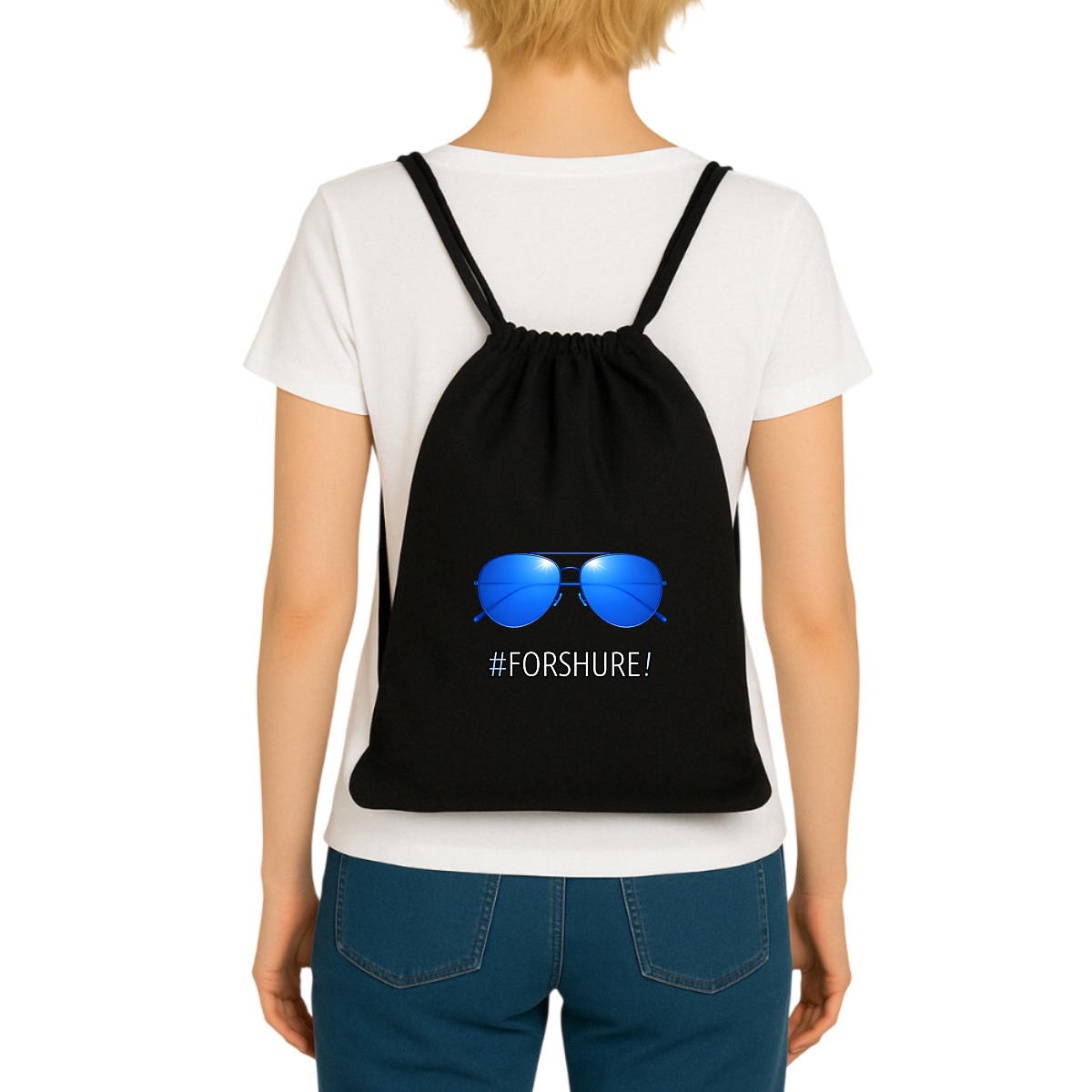 Image front ❀ Sac À Dos À Cordelettes Recyclé ~Premium ✧ DAVOS 2026 PARODY [🌐 FR] ✨