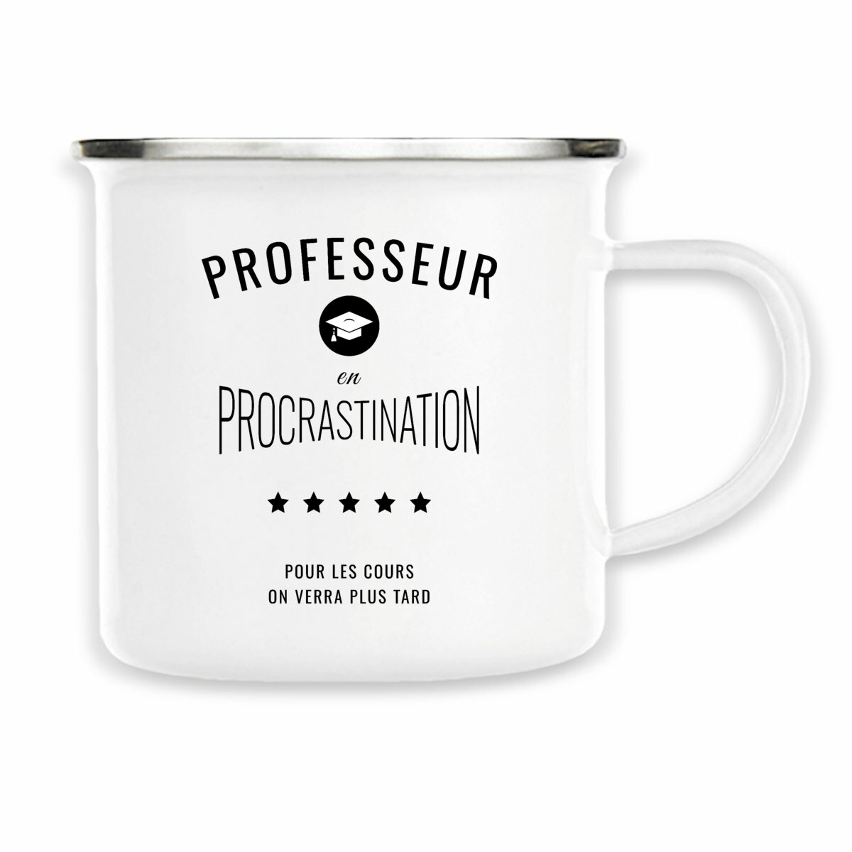 Image back ❀ Mug Metal Imprimé Sur Chaque Côté ~Vintage ✦ PROCRASTINATION [🌐 FR] ✨