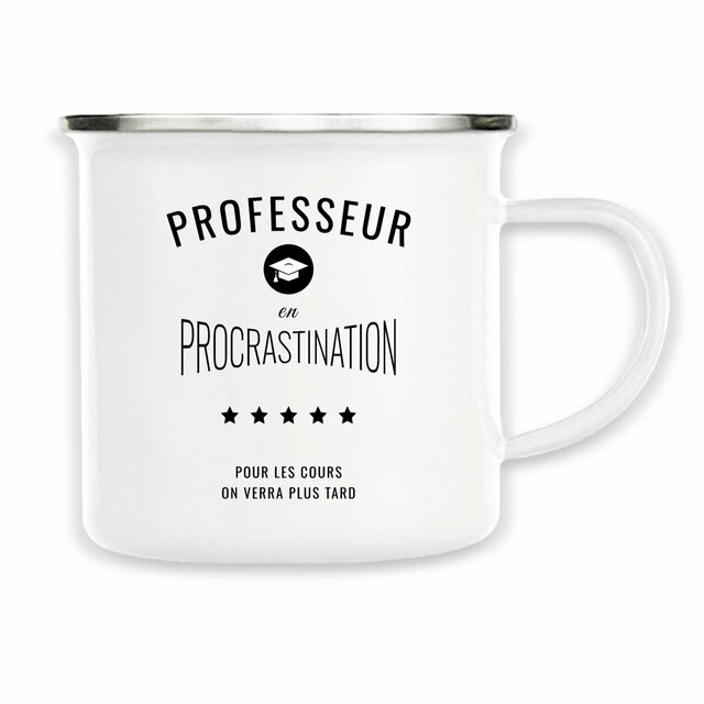 Image back ❀ Mug Metal Imprimé Sur Chaque Côté ✦ PROCRASTINATION [🌐 FR] ✨