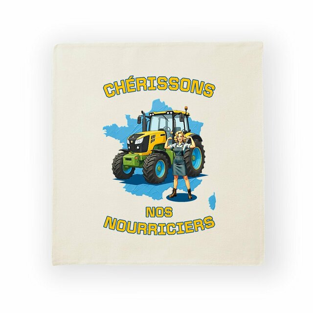 Image back ❀ Housse de coussin ~Premium+ ✧ SOUTENONS NOS FERMES [🌐 FR] ✨