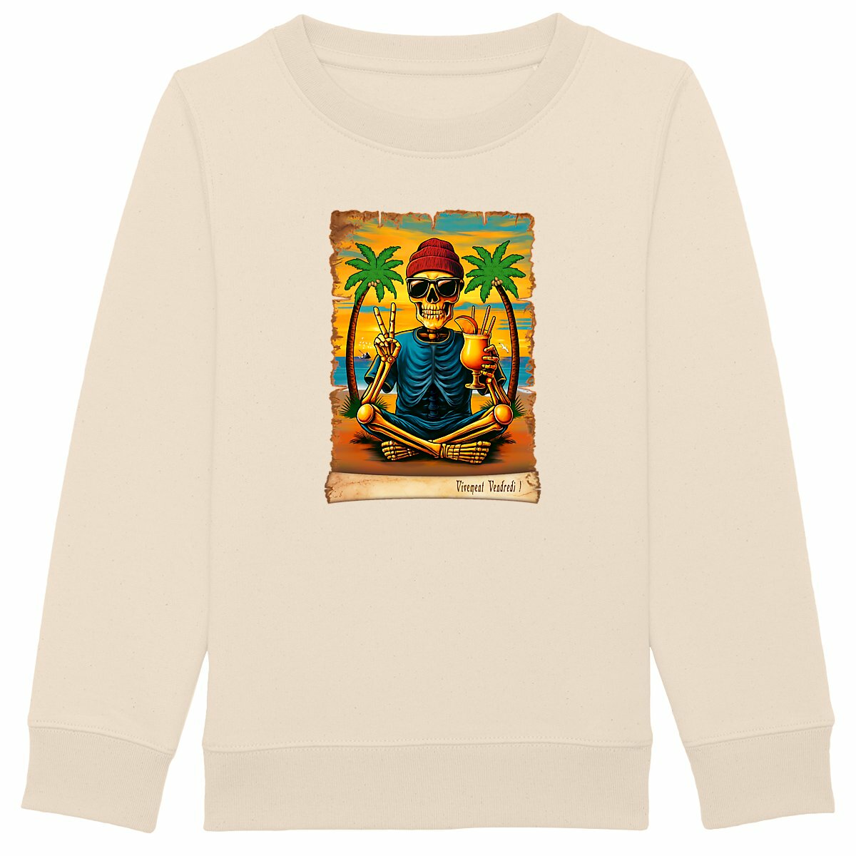 Image back ❀ Sweat-Shirt Épais Unisexe Enfant ~Premium+ ✦ VIVEMENT VENDREDI ! [🌐 FR] ✨