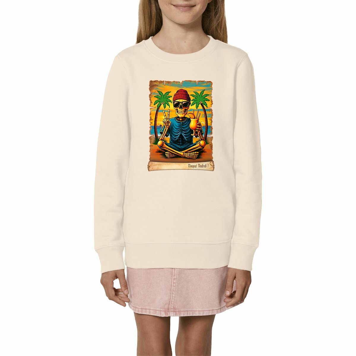 Image front ❀ Sweat-Shirt Épais Unisexe Enfant ~Premium+ ✦ VIVEMENT VENDREDI ! [🌐 FR] ✨