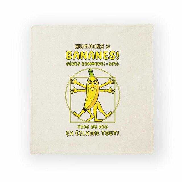 Image back ❀ Housse de coussin ~Premium+ ✦ LA BANANE DE VITRUVE [🌐 FR] ✨