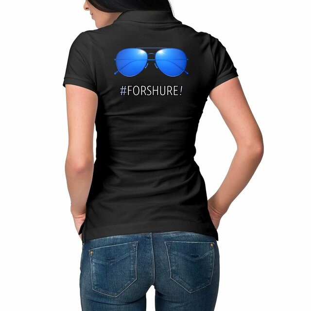 Image front ❀ Polo Mi-Épais Femme ~Premium Visuel Devant & au Dos ✧ DAVOS 2026 PARODY [🌐 FR] ✨