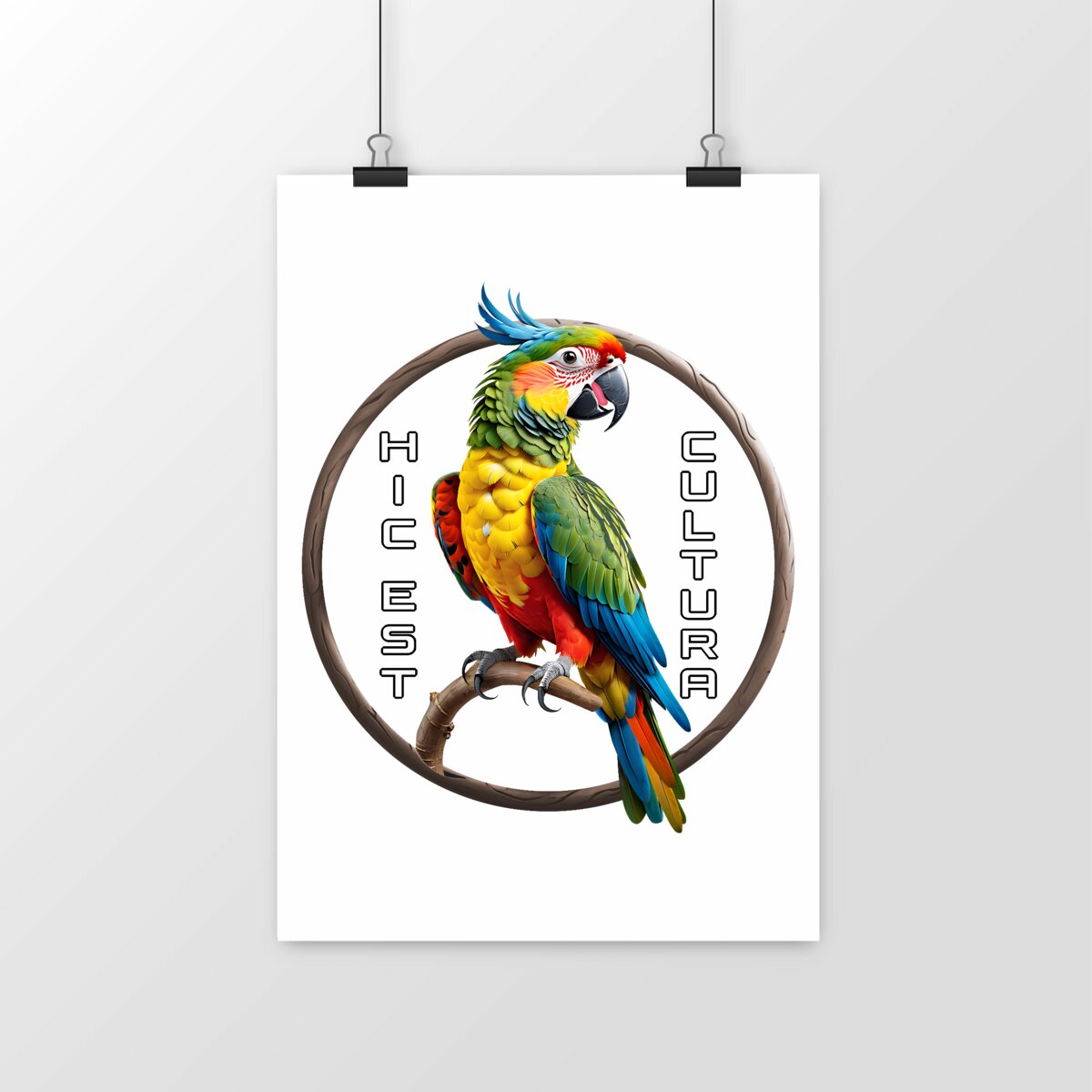 Image front ❀ Poster Vertical ~Premium ✦ PERROQUET [🌐 LAT] ✨