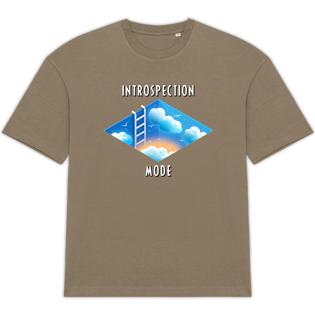 Image back ❀ T-Shirt Épais Unisexe Oversize ~Premium+ ✦ INTROSPECTION MODE [🌐 INT] ✨