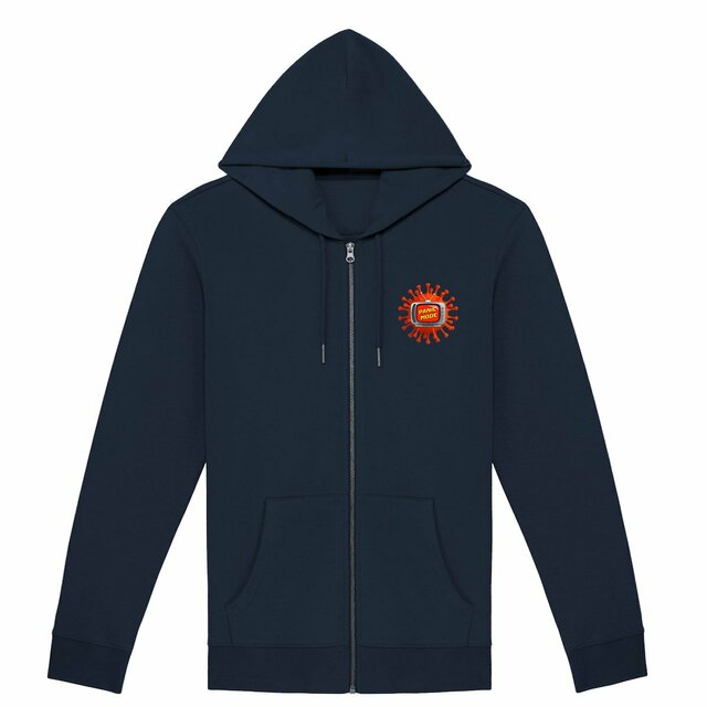Image front ❀ Sweat à Capuche Épais Unisexe Zippé ~Premium+ Visuel Devant & au Dos ✦ PANIC MODE [🌐 FR] ✨