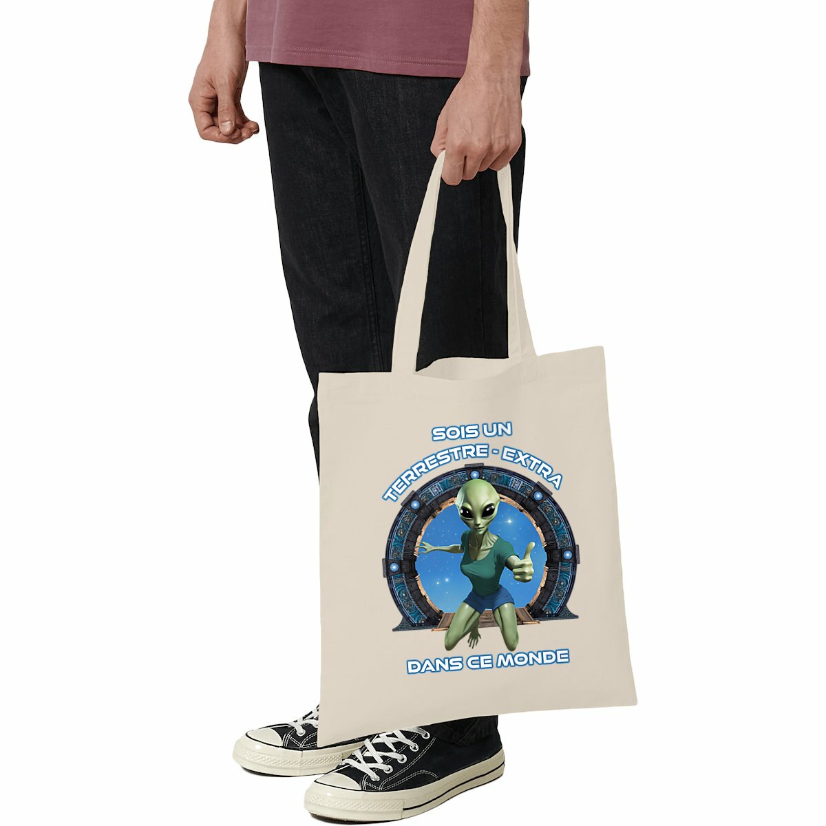Image front ❀ Totebag léger ~Premium ✦ ZETA (EXTRA-TERRESTRE) [🌐 FR] ✨