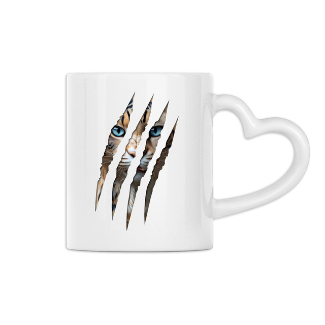 Image back ❀ Mug Céramique Avec Ance En Forme De Cœur Imprimé Sur Chaque Côté ~Premium ✦ LA GRIFFE DU CHAT [🌐 INT] ✨
