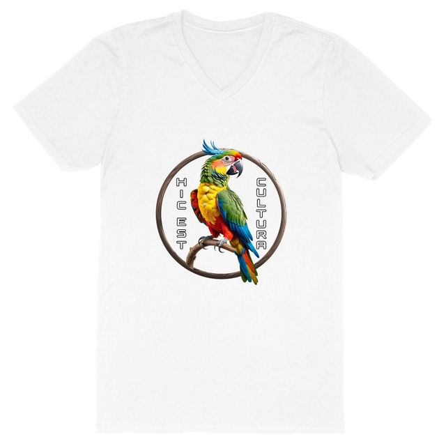 Image back ❀ T-Shirt Léger Homme Col V ~Change ✦ PERROQUET [🌐 LAT] ✨