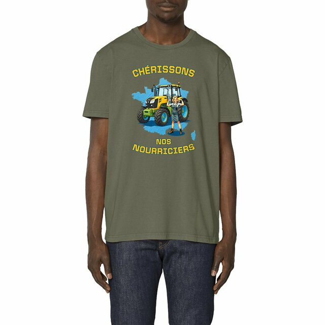 Image front ❀ T-Shirt Mi-Léger Unisexe Vintage ~Premium ✧ SOUTENONS NOS FERMES [🌐 FR] ✨