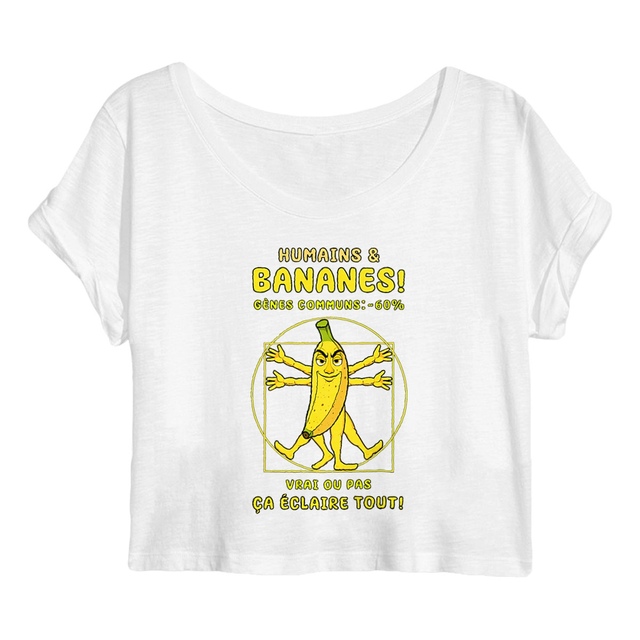 Image back ❀ Crop Top Léger Femme ~Premium+ ✦ LA BANANE DE VITRUVE [🌐 FR] ✨