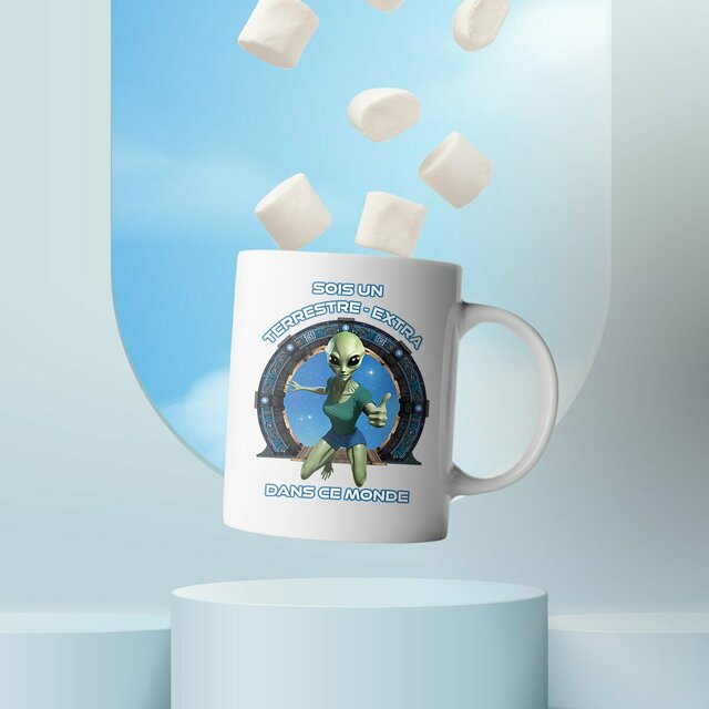 Image front ❀ Mug Céramique Imprimé Sur Chaque Côté ~Premium ✦ ZETA (EXTRA-TERRESTRE) [🌐 FR] ✨