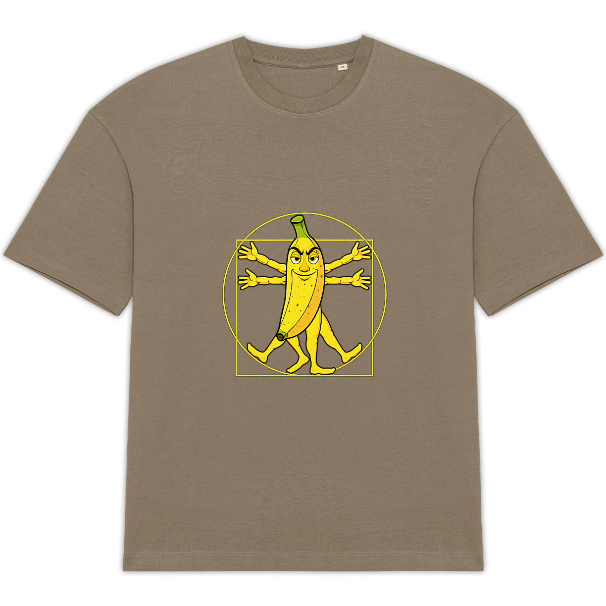 Image back ❀ T-Shirt Épais Unisexe Oversize ~Premium+ ✦ LA BANANE DE VITRUVE [🌐 FR] ✨