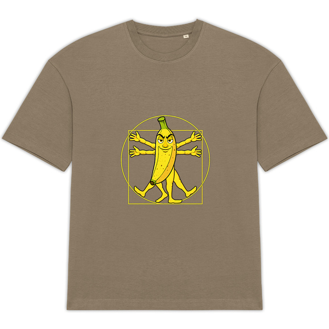 Image back ❀ T-Shirt Épais Unisexe Oversize ~Premium+ ✦ LA BANANE DE VITRUVE [🌐 FR] ✨