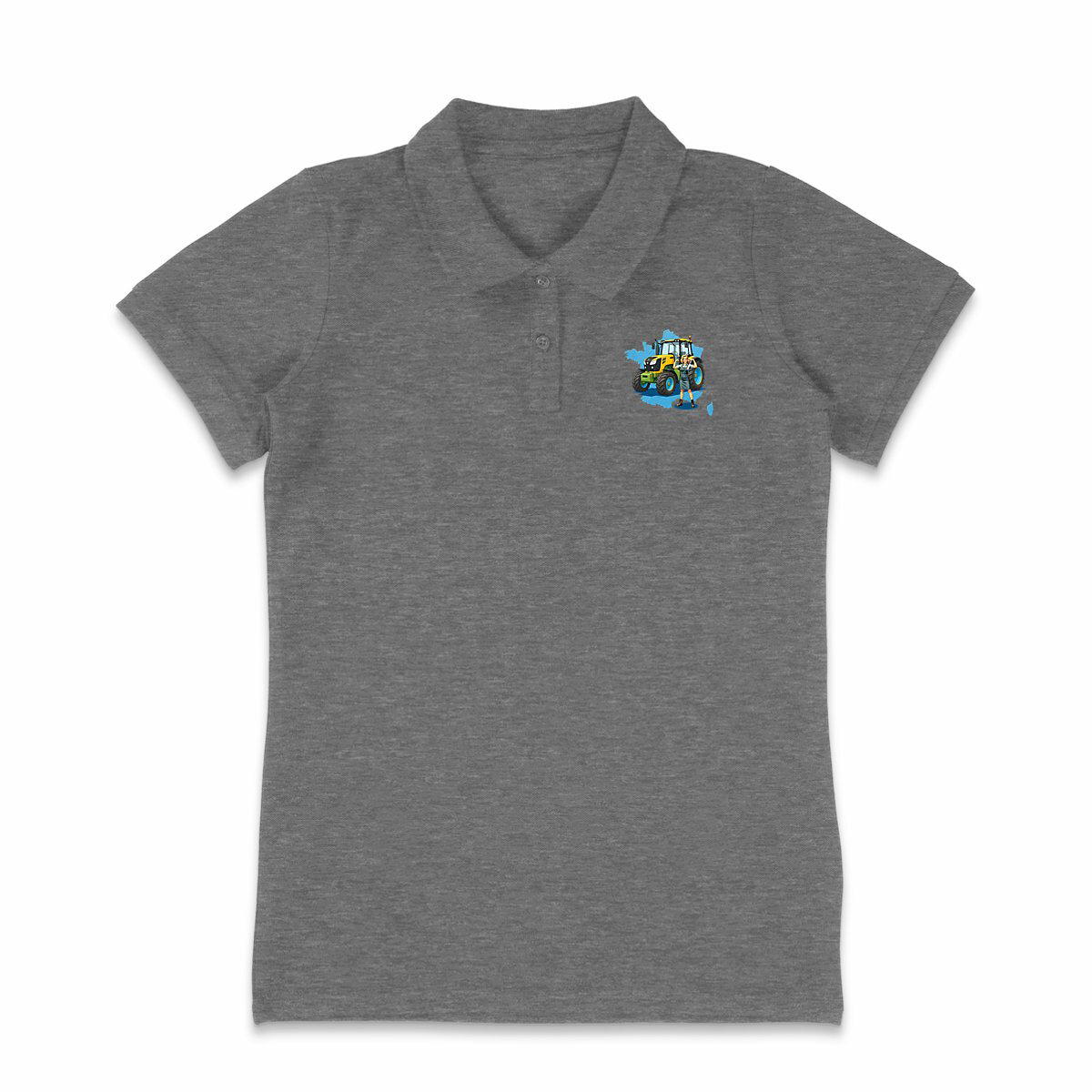 Image back ❀ Polo Mi-Épais Femme ~Premium Visuel Devant & au Dos ✧ SOUTENONS NOS FERMES [🌐 FR] ✨