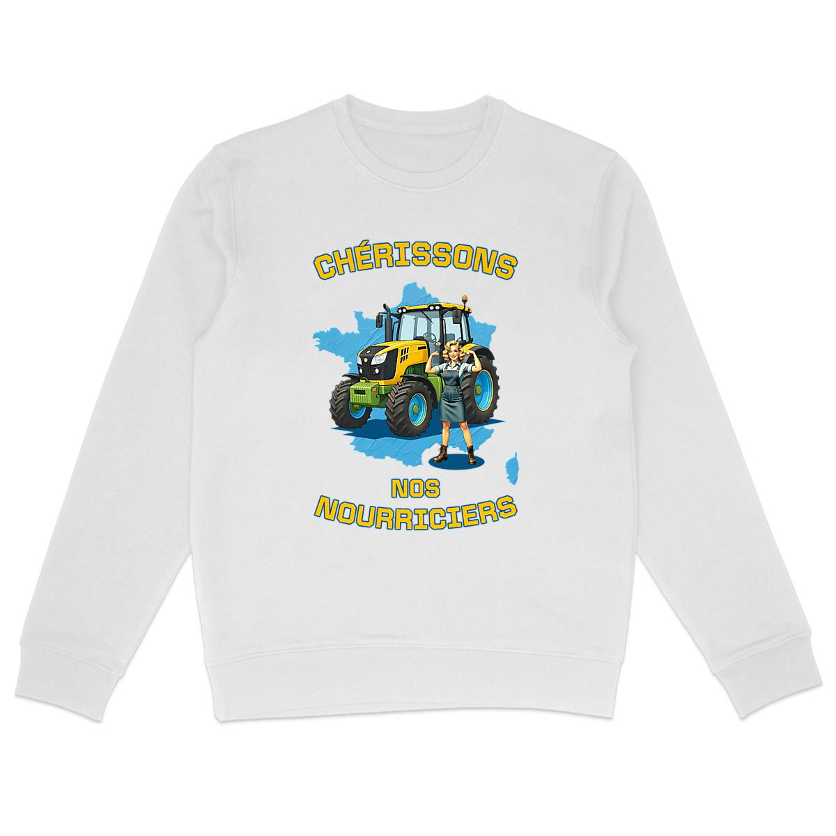 Image back ❀ Sweat-Shirt Standard Unisexe ~Premium ✧ SOUTENONS NOS FERMES [🌐 FR] ✨