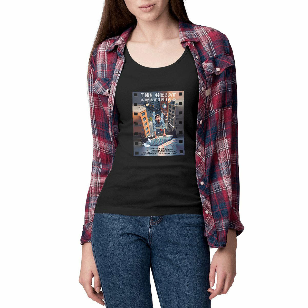 Image front ❀ Débardeur Mi-Léger Femme Cintré ~Premium ✦ THE GREAT AWAKENING [🌐 EN] ✨