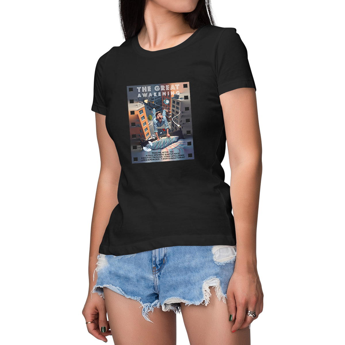Image front ❀ T-Shirt Mi-Léger Femme ~Premium+ ✦ THE GREAT AWAKENING [🌐 EN] ✨