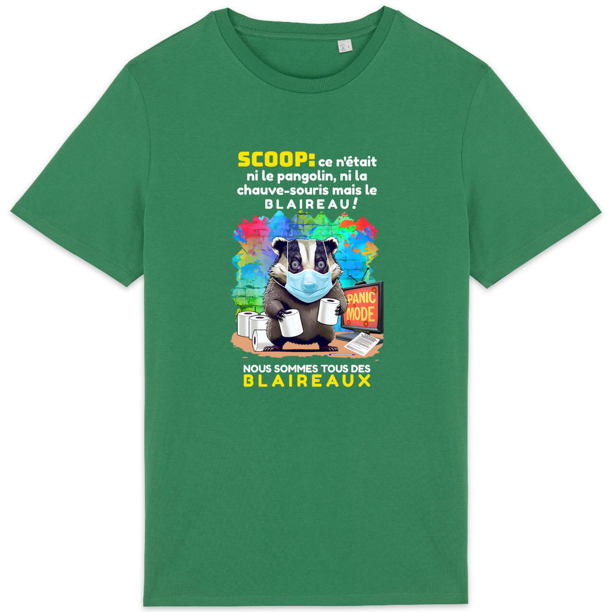 Image back ❀ T-Shirt Mi-Léger Unisexe ~Premium ✦ PANIC MODE [🌐 FR] ✨