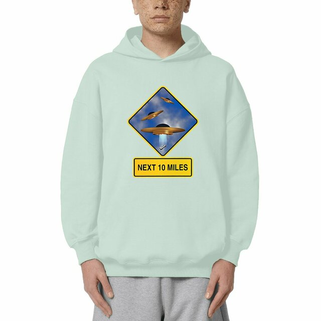 Image front ❀ Sweat-Shirt Standard à Capuche Unisexe Oversize ~Premium+ ✦ UFO ALERT [🌐 EN] ✨