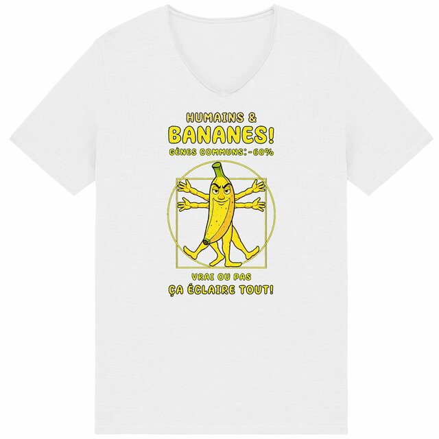 Image back ❀ T-Shirt Léger Homme Slub ~Premium+ ✦ LA BANANE DE VITRUVE [🌐 FR] ✨