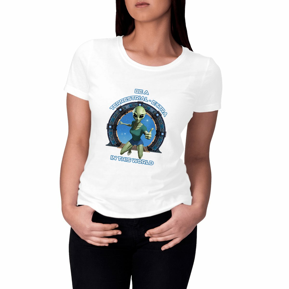 Image front ❀ T-Shirt Léger Classique Femme ~Change  ✦ ZETA (ALIEN) [🌐 EN] ✨