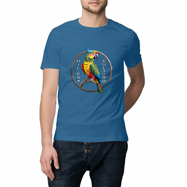 Image front ❀ T-Shirt Mi-Épais Unisexe ~Premium+ ✦ PERROQUET [🌐 LAT] ✨