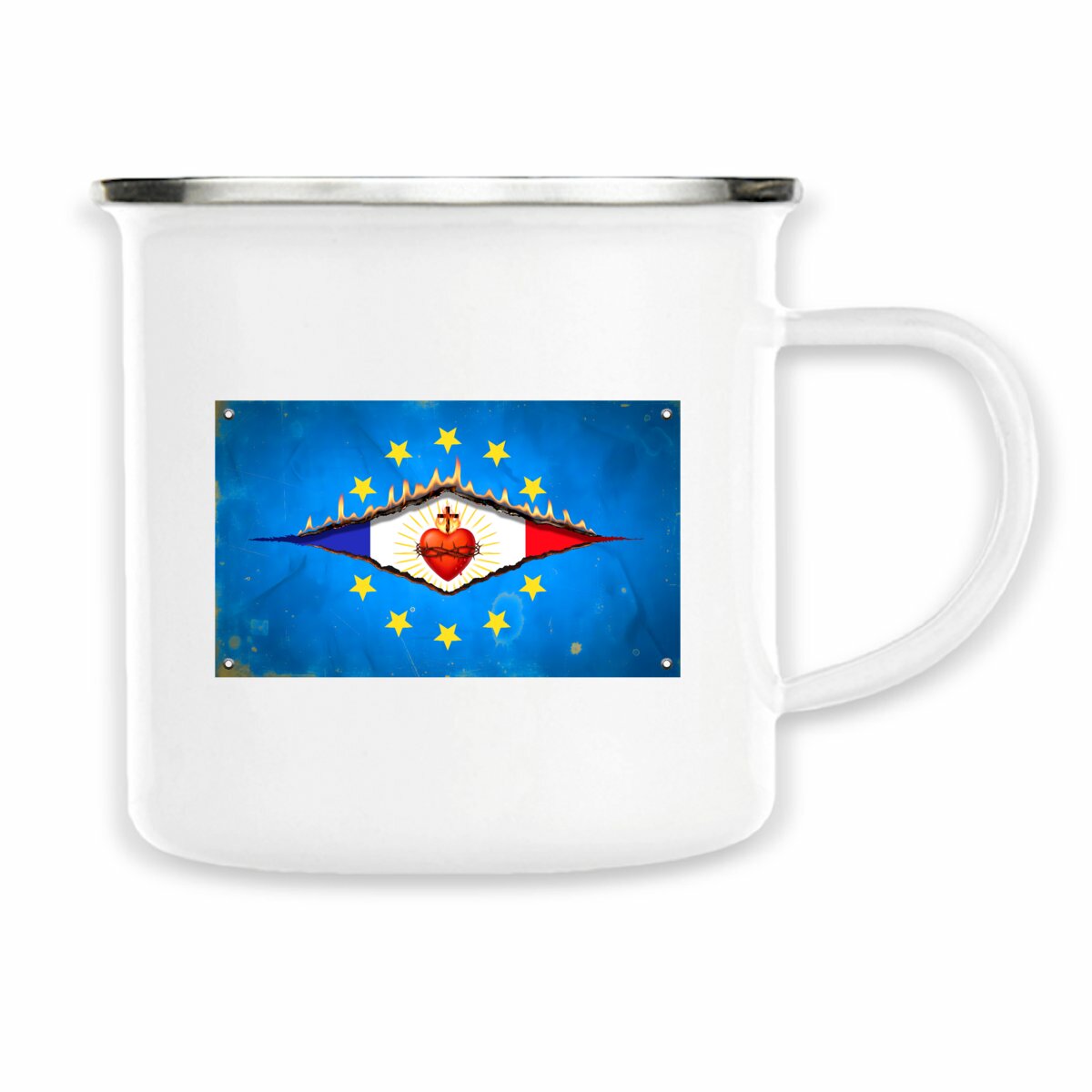 Image back ❀ Mug Metal ~Vintage Imprimé Sur Chaque Côté ✧ DÉCHIRURE FRANCE/EUROPE [🌐 FR] ✨