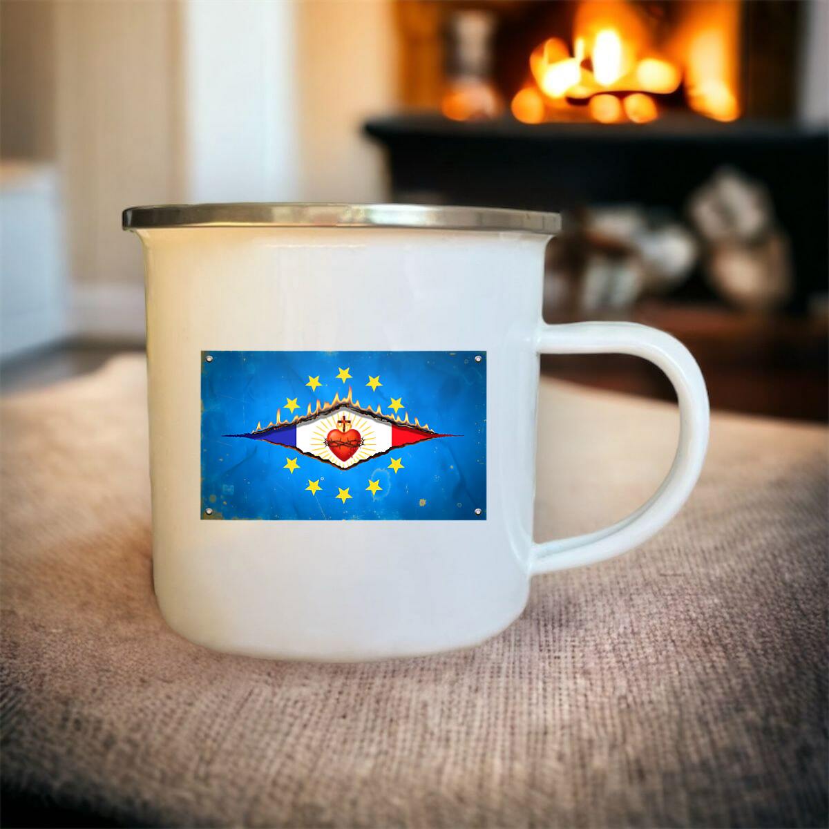 Image front ❀ Mug Metal ~Vintage Imprimé Sur Chaque Côté ✧ DÉCHIRURE FRANCE/EUROPE [🌐 FR] ✨