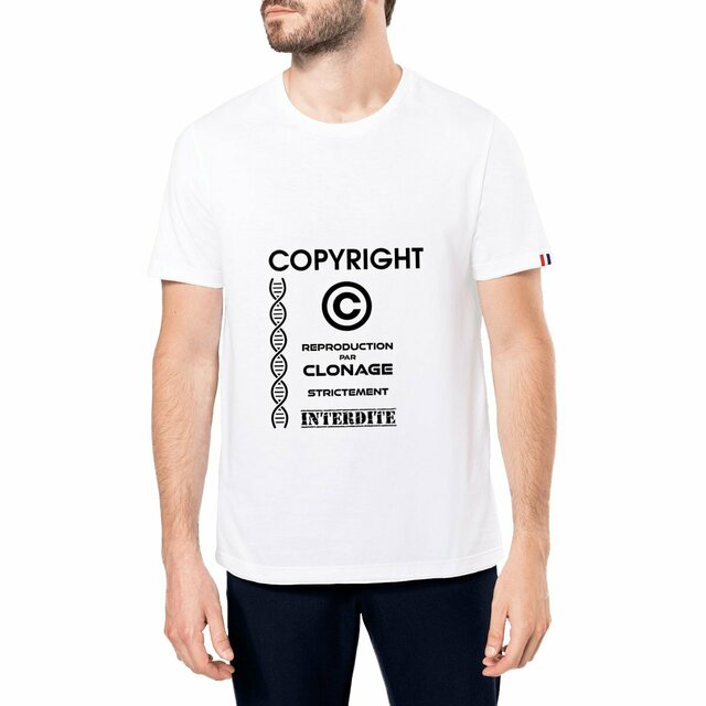 Image front ❀ T-Shirt Mi-Épais Homme Made in France ~Premium+ ✦ L'ANTI-CLONE [🌐 FR] ✨