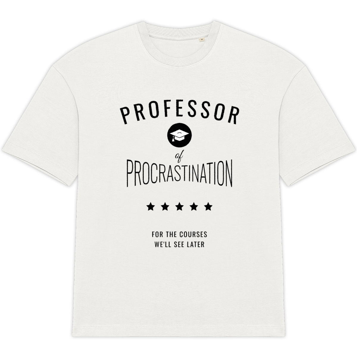 Image back ❀ T-Shirt Épais Unisexe Oversize ~Premium+ ✦ PROCRASTINATION [🌐 EN] ✨