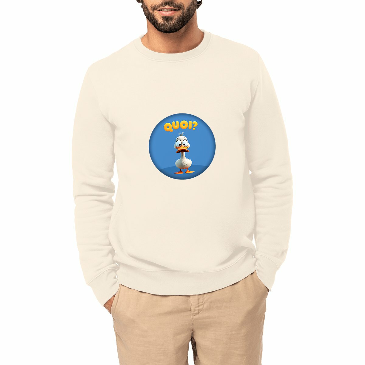 Image front ❀ Sweat-Shirt Épais Unisexe ~Premium+ ✦ PETIT CANARD [🌐 FR] ✨