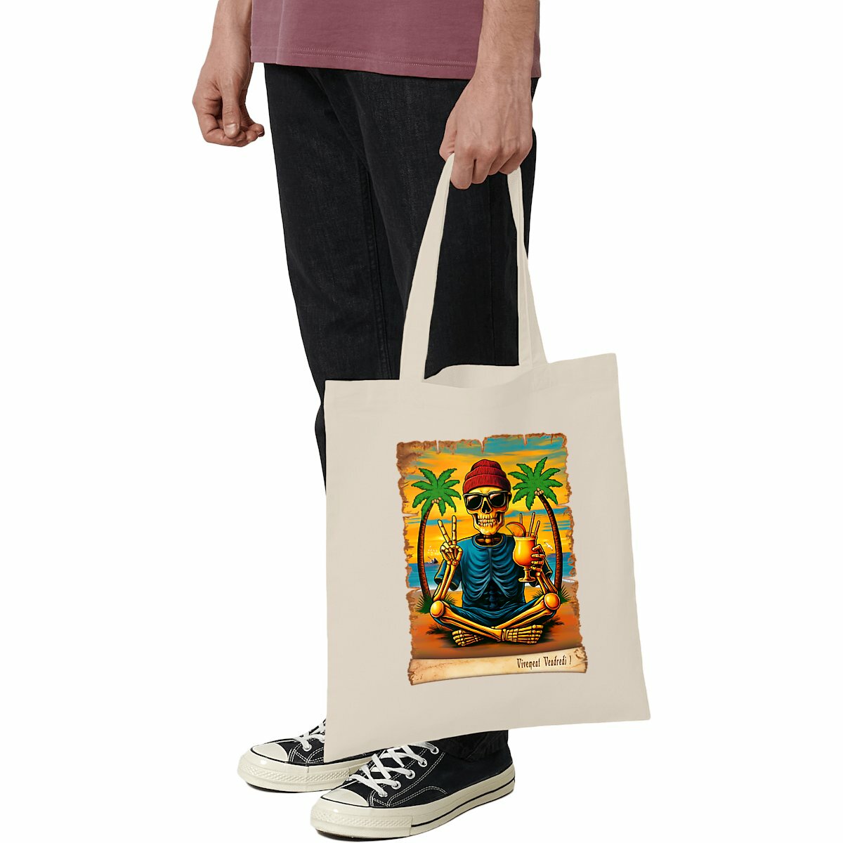 Image front ❀ Totebag Léger ~Premium ✦ VIVEMENT VENDREDI ! [🌐 FR] ✨
