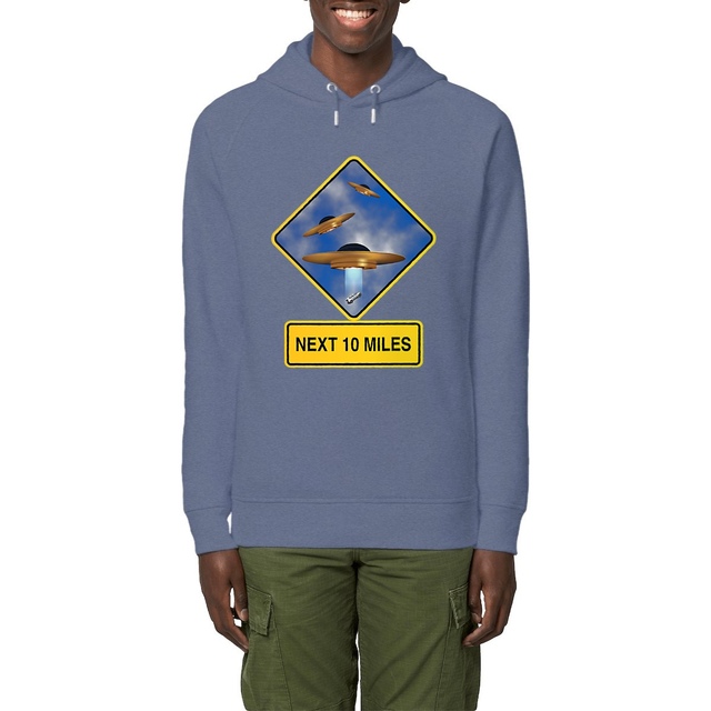Image front ❀ Sweat-Shirt Standard à Capuche Unisexe Poches Latérales ~Premium+ ✦ UFO ALERT [🌐 EN] ✨