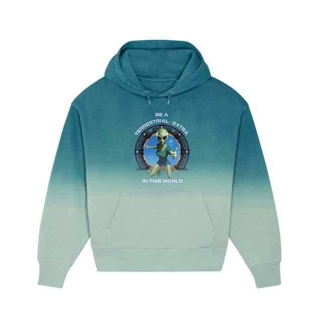 Image back ❀ Sweat à Capuche Standard Dip Dye Oversized Unisexe ~Premium+ ✦ ZETA (ALIEN) [🌐 EN] ✨